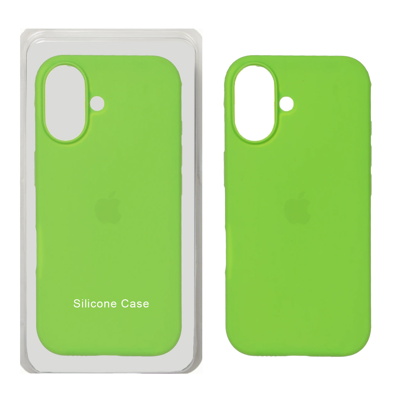 قاب سیلیکونی پاک کنی اورجینال Apple iPhone 16 - سبز چمنی (پک اصلی)
